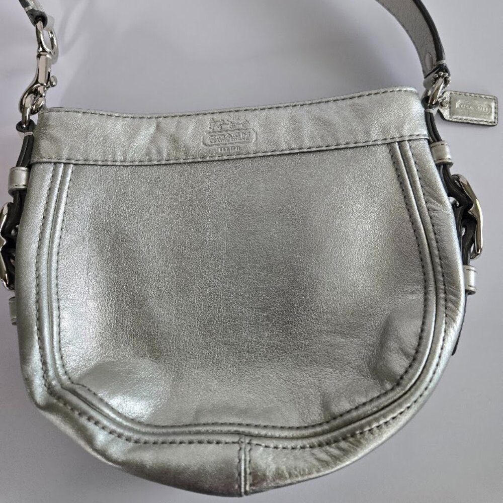 Coach Silver Shoulder Handbag (Style #41864)